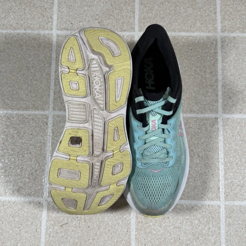 Hoka One One Bondi 9 Womens Size 10 B Blue Spark Mint Fluorite 1162014 BTF